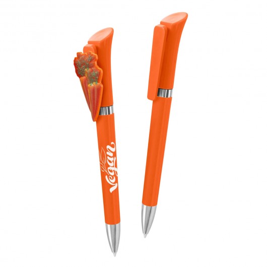 Orange Logo Clip Pens